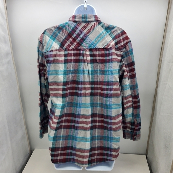 Eddie Bauer Boyfriend Fit Plaid Long Sleeve Button Down Shirt Women's Medium - Picture 9 of 10